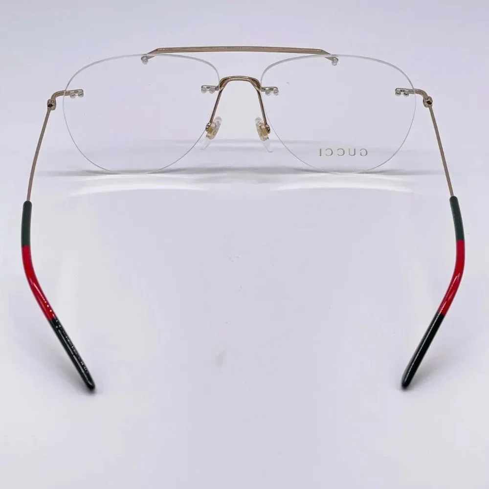 Sale! New Gucci Unisex 58mm Gold Aviator Eyeglasses!